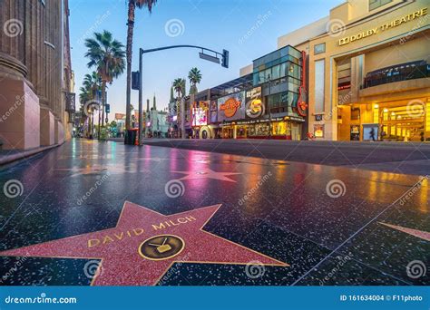 View of World Famous Hollywood Walk of Fame at Hollywood Boulevard ...