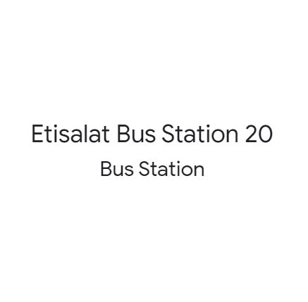 Etisalat Bus Station 20 - Bus Station (Bus Stands) in Dubai | Get ...