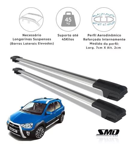 Travessa De Teto Toyota Etios Cross Rack Bagageiro Maleiro