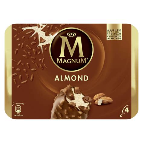 Magnum Almond Icecream 4 Pc 296g Artcaffé Market