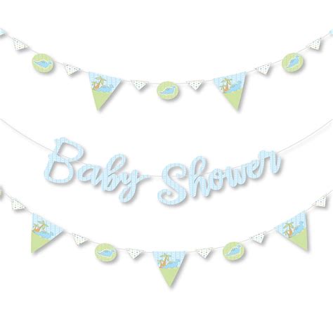 Big Dot of Happiness Baby Boy Dinosaur - Baby Shower Letter Banner ...