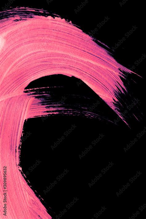 Pink paint brush stroke Stock Illustration | Adobe Stock