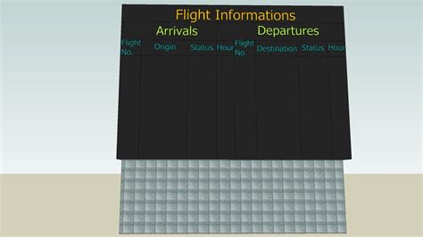 Flight Information 3d Warehouse