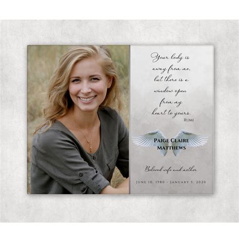 Personalized Memorial Photo Canvas Print Sympathy T Etsy