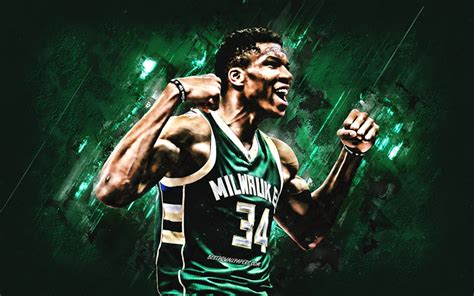 Download wallpapers Giannis Antetokounmpo, Milwaukee Bucks, portrait, Greek basketball player ...