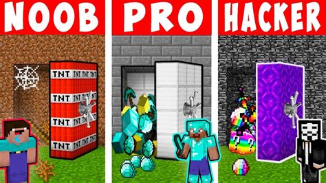 Minecraft Noob Vs Pro Vs Hacker Secret Vault Challenge In Minecraft