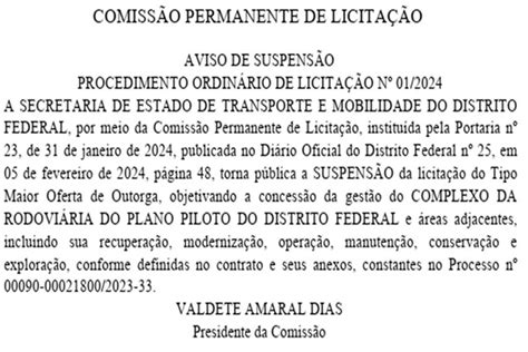 Gdf Suspende Licita O De Concess O Da Rodovi Ria Para Ajuste No Texto