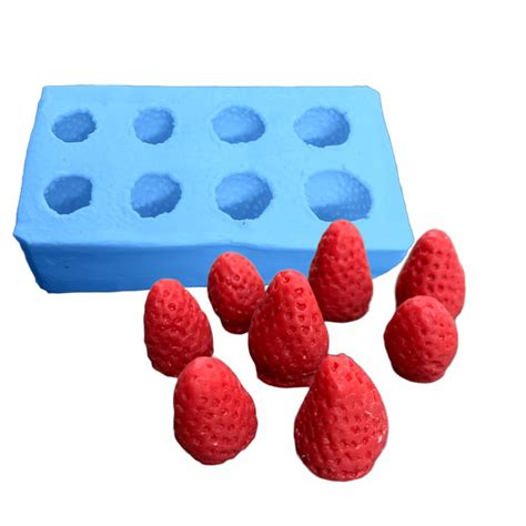 Molde De Silicone Morango Mini Cavidades Shopee Brasil