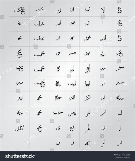 Arabic Calligraphy Alphabets Free Hand Style