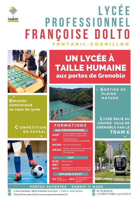 Portes ouvertes du lycée professionnel Françoise Dolto Le Fontanil