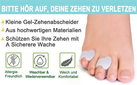 Welnove Zehentrenner Gel Zehenspreizer Kleine Bunion Korrektur Zur