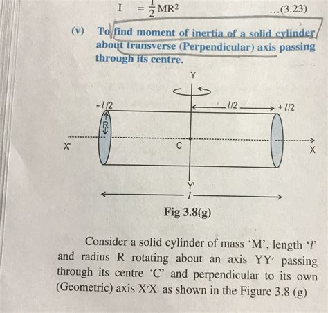 I Mr2 323 V To Moment Of Inertia Of A Solid Cylinder About