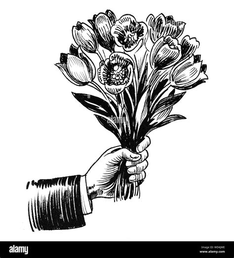 Hand Holding Flowers Drawing 53 000 Vectors Stock Photos Psd Files