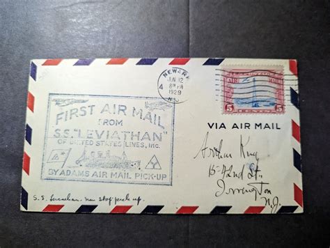 Usa Airmail First Flight Cover Ffc Newark To Irvington Nj Ss