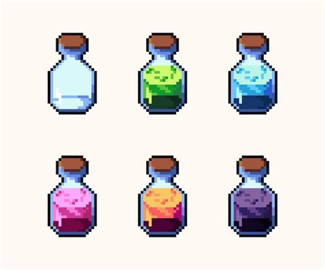 Potion Bottle Pixel Art Minecraft