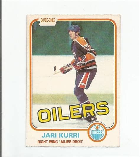 1981 82 Jari Kurri O Pee Chee Hockey Card 107 Rookie Ebay