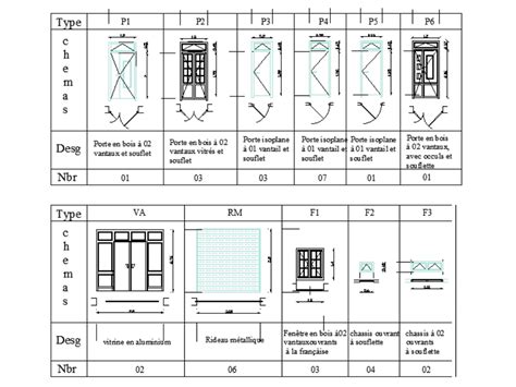 Portes et fenêtres de bibliothèque dans AutoCAD CAD 242 06 KB