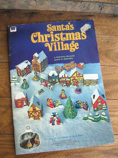 Vintage 1975 Santas Christmas Village By Whitman Paper