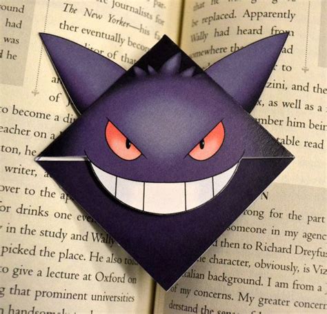 Marque Page Gengar Etsy Marcadores De Libros Separador De Libros