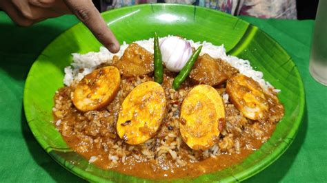 Spicy Egg Curry With White Rice Kandha Chelli Eggcurry