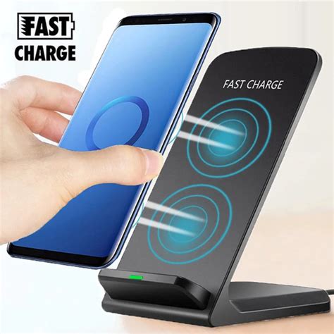 10w Fast Qi Wireless Charger For Samsung Galaxy Note 9 S9 Adaptive Fast Charging Stand For