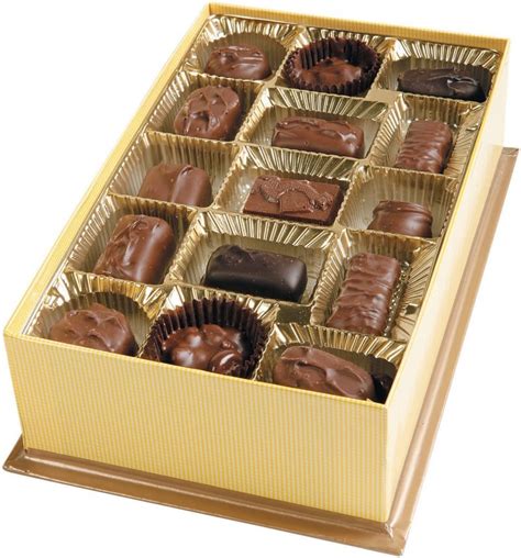 Box of Chocolate in a Golden Box - Prepared Food Photos, Inc.