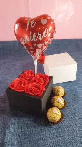 Box Caja De Rosas Eternas Con Globo Y Ferrero Rocher en venta en Lanús