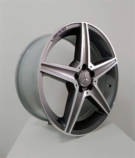 Rodas Aro 19 BRW 1780 Mercedes 5x112 Grafite Diamant Em Promoção