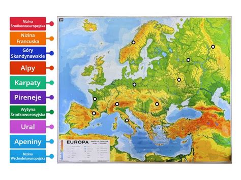 Europa Krainy Geograficzne Rysunek Z Opisami