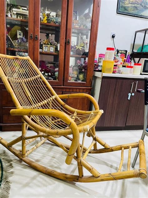 RATTAN/ROTAN Rocking Chair/Kerusi Goyang, Furniture & Home Living, Furniture, Chairs on Carousell