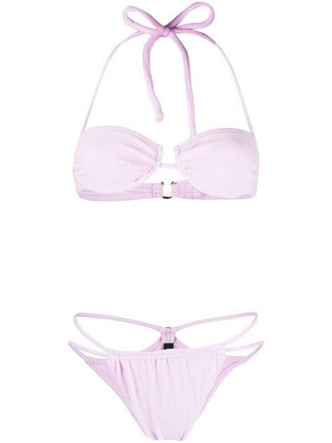 Buy REINA OLGA Strappy Bikini Set Pink At 42 Off Editorialist