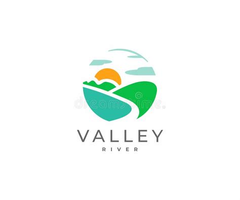 Mountain River Graphic Design Logo Stock Illustrations 4273 Mountain