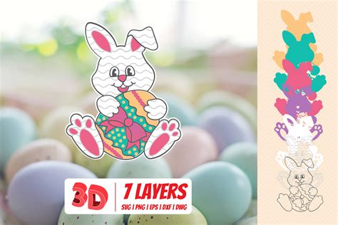 D Easter Bunny Svg Graphic By Svgocean Creative Fabrica