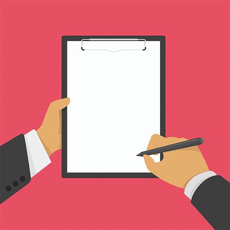 810 Survey Clipboard And Cartoon Pen Stock Illustrations Royalty Free