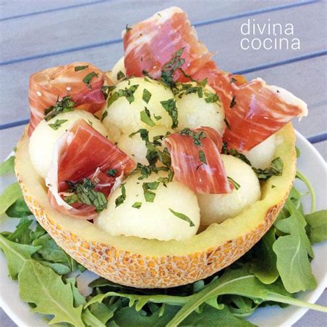 Receta de ensalada de melón con jamón Divina Cocina