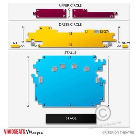 Criterion Theatre Seating Chart | Vivid Seats