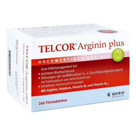 Telcor Arginin Plus Filmtabletten 240 Stk Online Kaufen