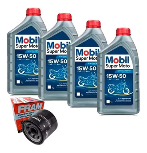 Troca Óleo E Filtro Oleo Bandit 650 1250 Mobil 15w50 Suzuki