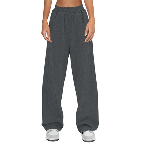 Biziza Sweatpants Women High Waisted Sweatpants Women Baggy Plus Size Womens Straight Leg Sweat