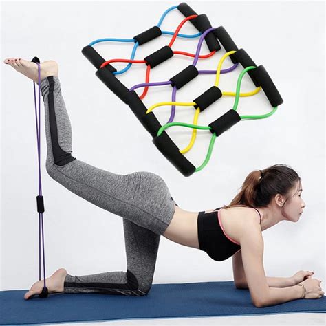 Figure 8 Exercise Band Rubber Gym Strength Trainer Resistance Band Pull