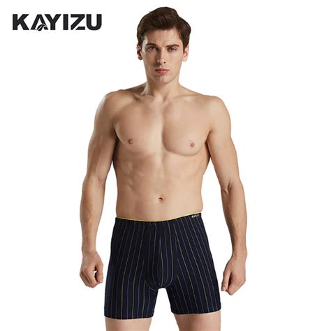 KAYIZU Brand Men S Male Underwear Striped Boxer Shorts Trunks Gay Penis