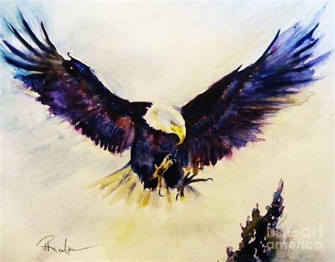 Eagle Flying Painting at PaintingValley.com | Explore collection of ...