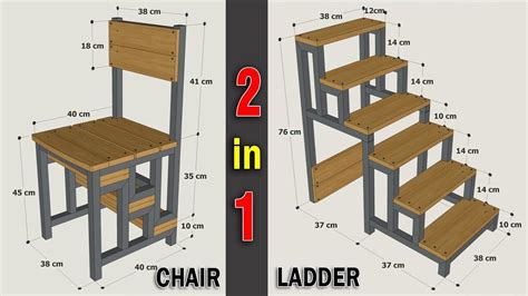 HOW TO MAKE A METAL FOLDING LADDER CHAIR - DETAILED - STEP BY STEP ...