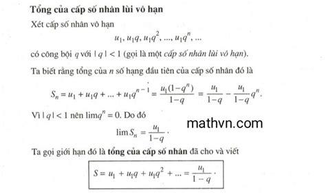 Cách tính công thức tính tổng cấp số nhân đầy đủ và chi tiết