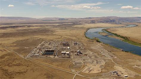 View of Hanford Site nuclear production complex on Columbia river... | Hanford, Hanford site ...