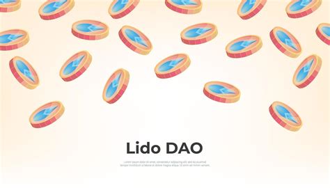 Lido Dao Coin Falling From The Sky Ldo Cryptocurrency Concept Banner