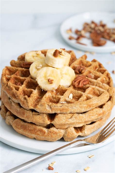 Flourless Vegan Banana Oats Waffles Recipe Waffles Flourless