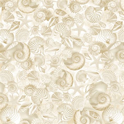 Shells Cream Oceana Wide Backings W Kk Fabrics