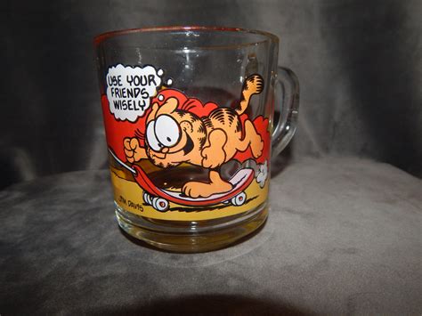 Collectibles Collectible Glass Set Of Vintage Garfield Mugs From