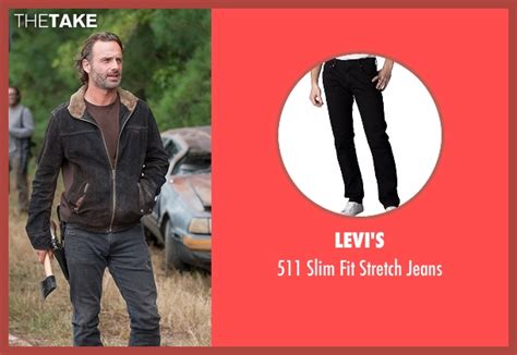 Rick Grimess Black Levis 511 Slim Fit Stretch Jeans From The Walking